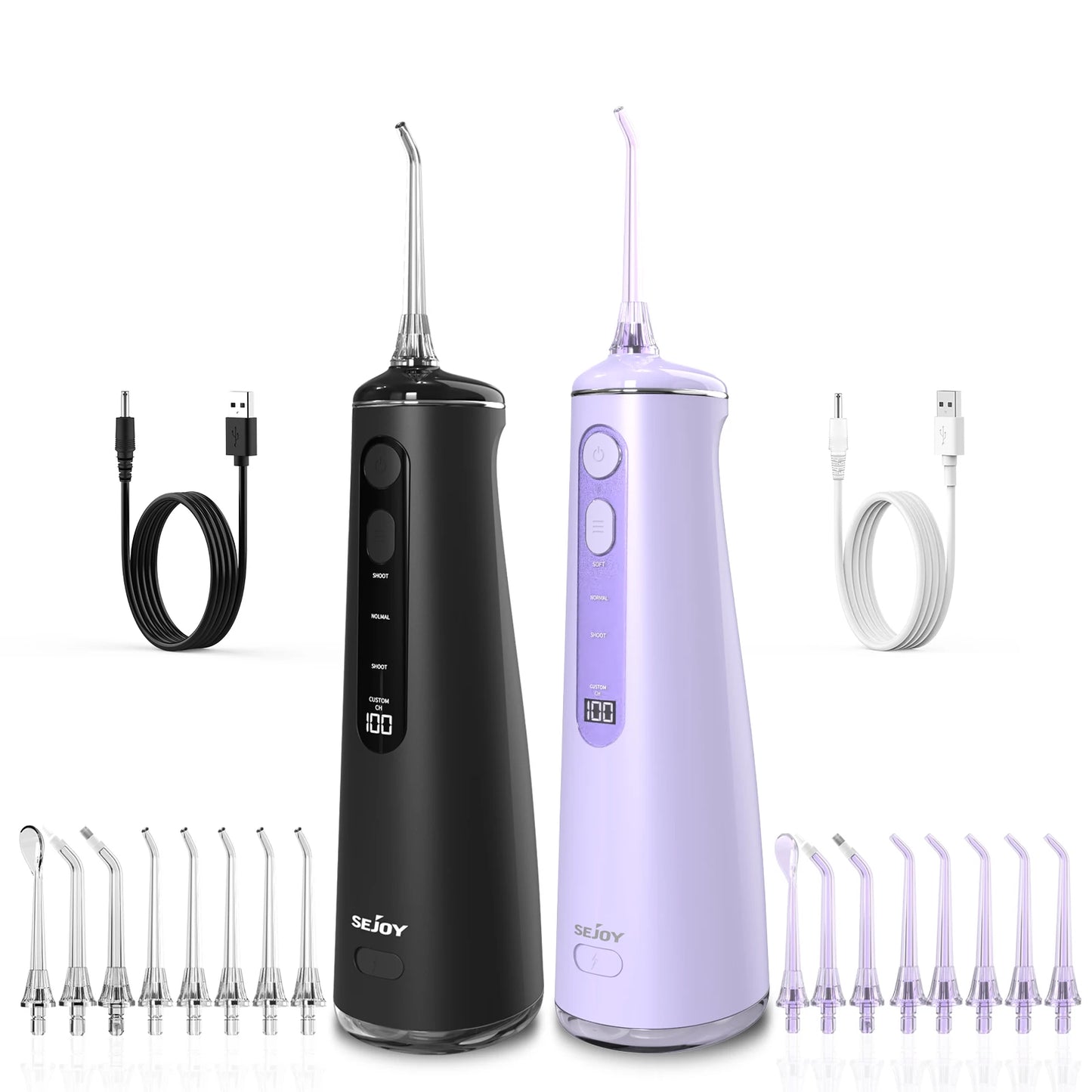 SEJOY Oral Irrigator Water Flosser 300ml Teeth Whitening 4 Modes 360 Rotation