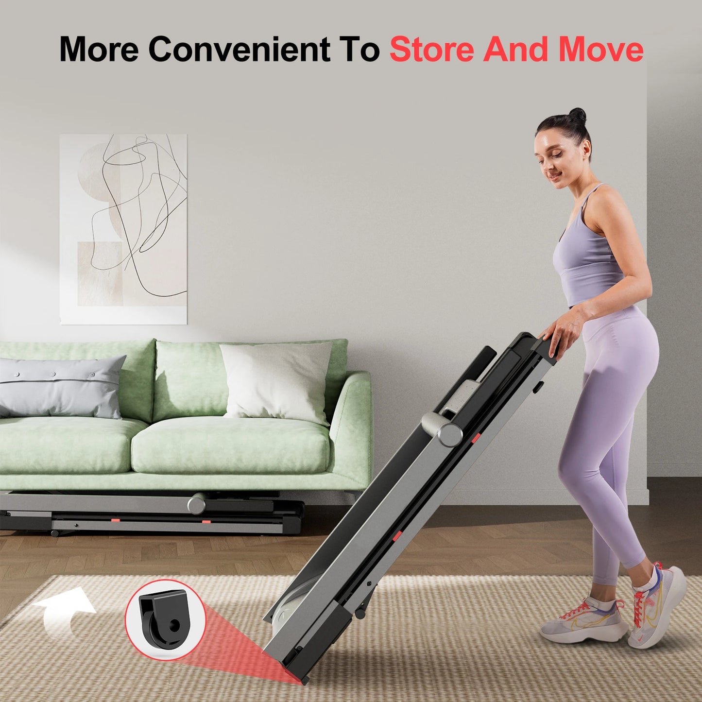 Superun 3.5HP Foldable Incline Treadmill With App Control