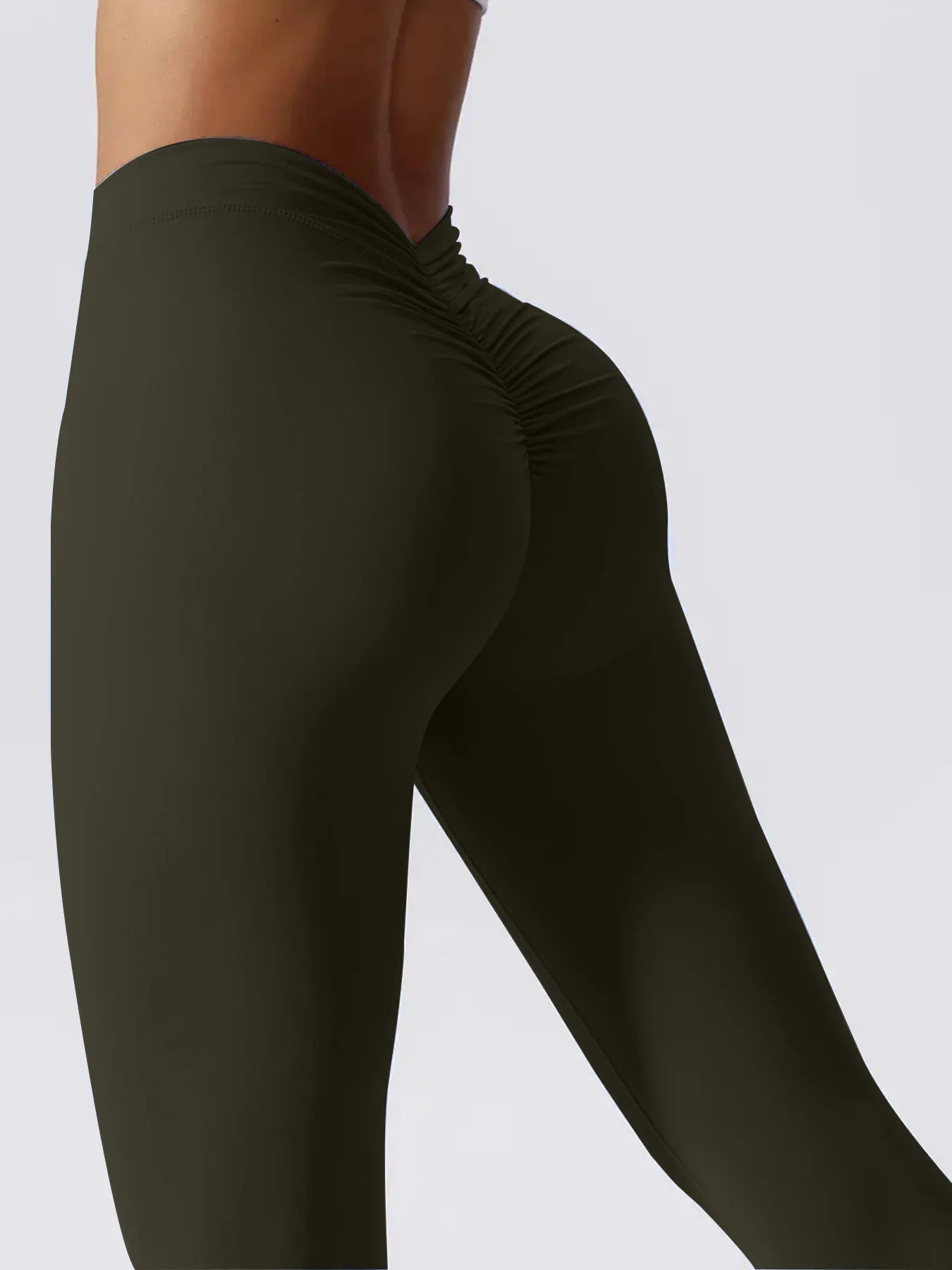 Women's Cross-Over High-Waist Leggings With V-Shaped Fit