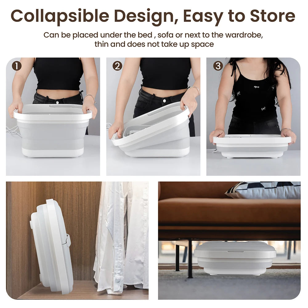 Portable Thermostatic Foot Massage Tub Foldable Foot Bath For Home Use