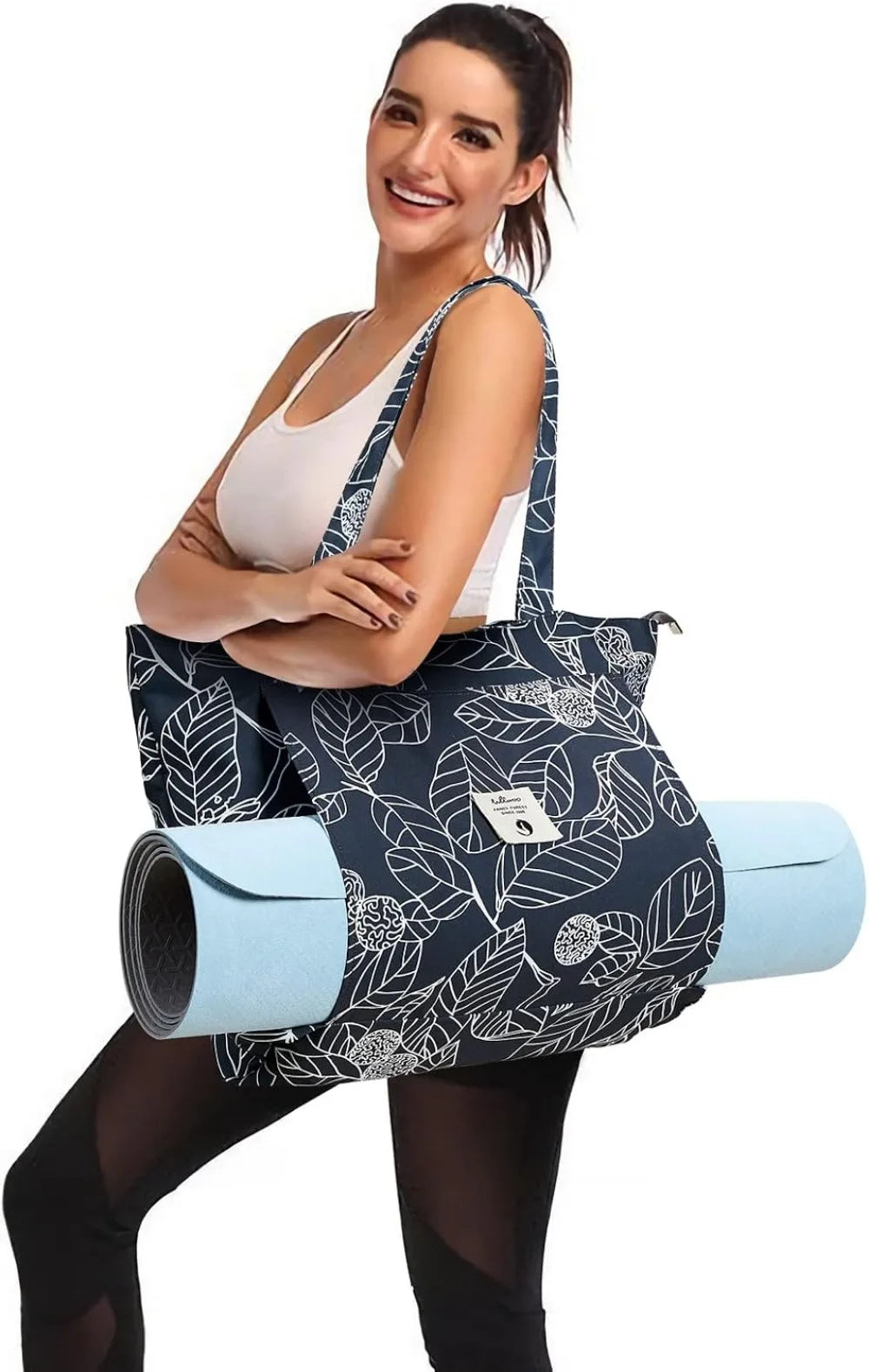 Canvas Yoga Bag With Mat Carrier For Women And Travel