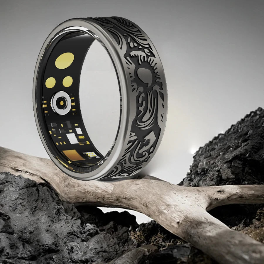 IP68 Waterproof Smart Ring Fitness Tracker with Sleep Monitor, Pedometer and 20+ Exercise Modes
