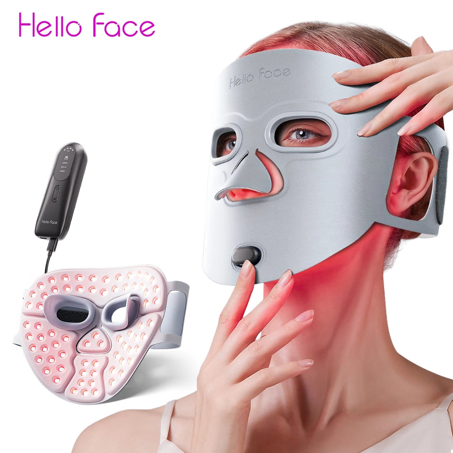 Hello Face LED Mask M500S Infrared Red Light Acne Treatment