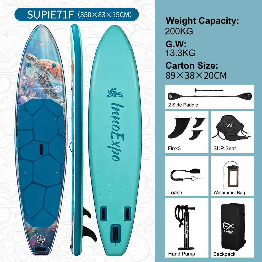 InnoExpo Inflatable Stand Up Paddle Board With Premium Paddleboard Accessories