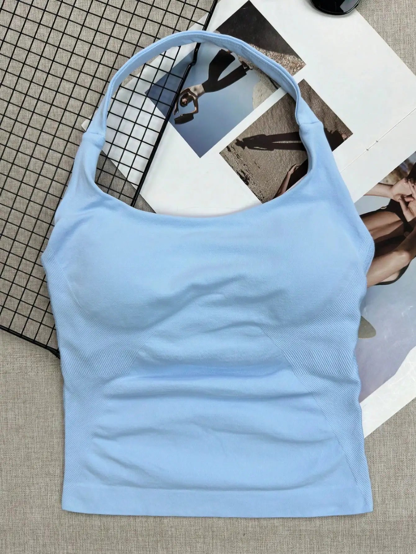 Seamless Camisole Sports Tank With Built In Removable Padding Yoga