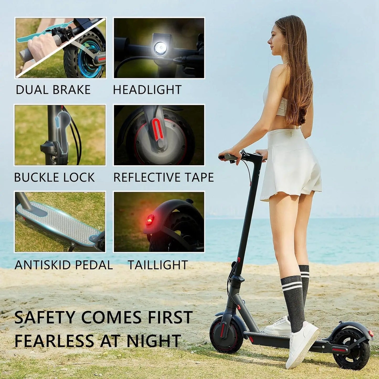 G5.0 Premium Foldable Electric Scooter 36V 10.5Ah Battery LongerRange Performance
