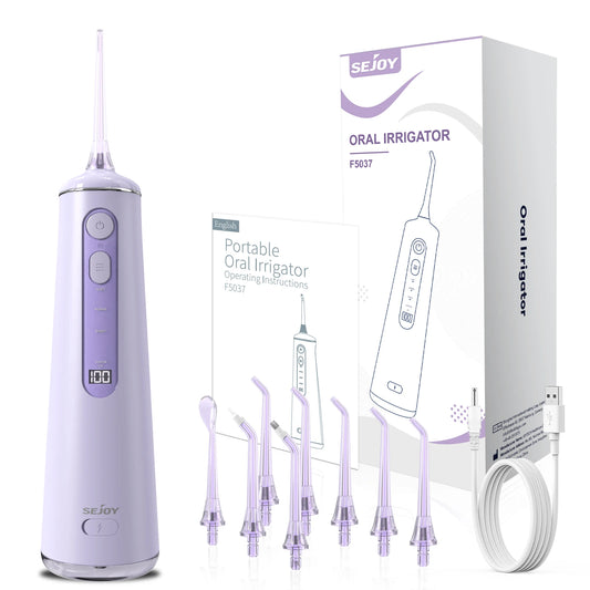 SEJOY Oral Irrigator Water Flosser 300ml Teeth Whitening 4 Modes 360 Rotation