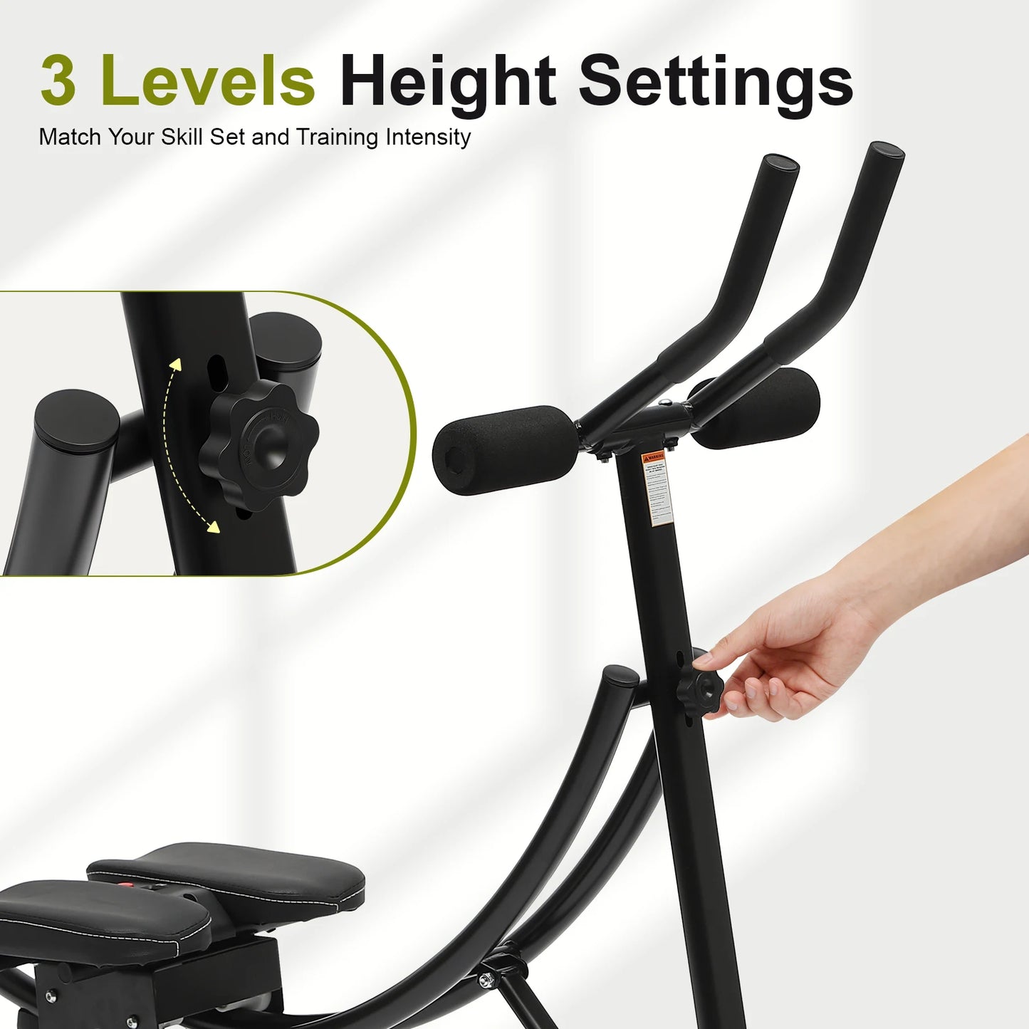 Ab Machine 330lbs Capacity With 3 Level Adjustable LED Display