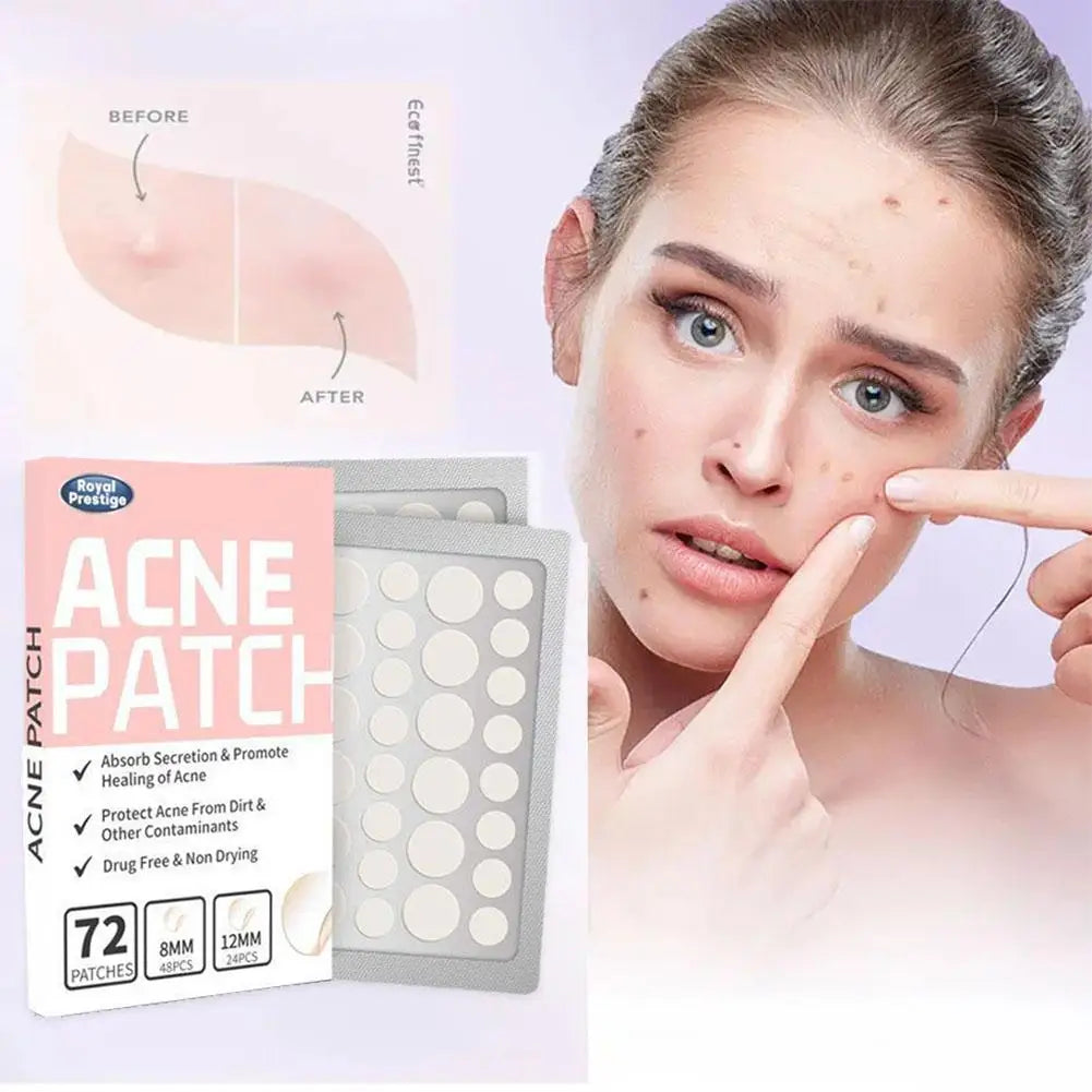 Eelhoe 72Pcs Invisible Salicylic Acid Acne Patches Waterproof Anti Acne Spot Treatment