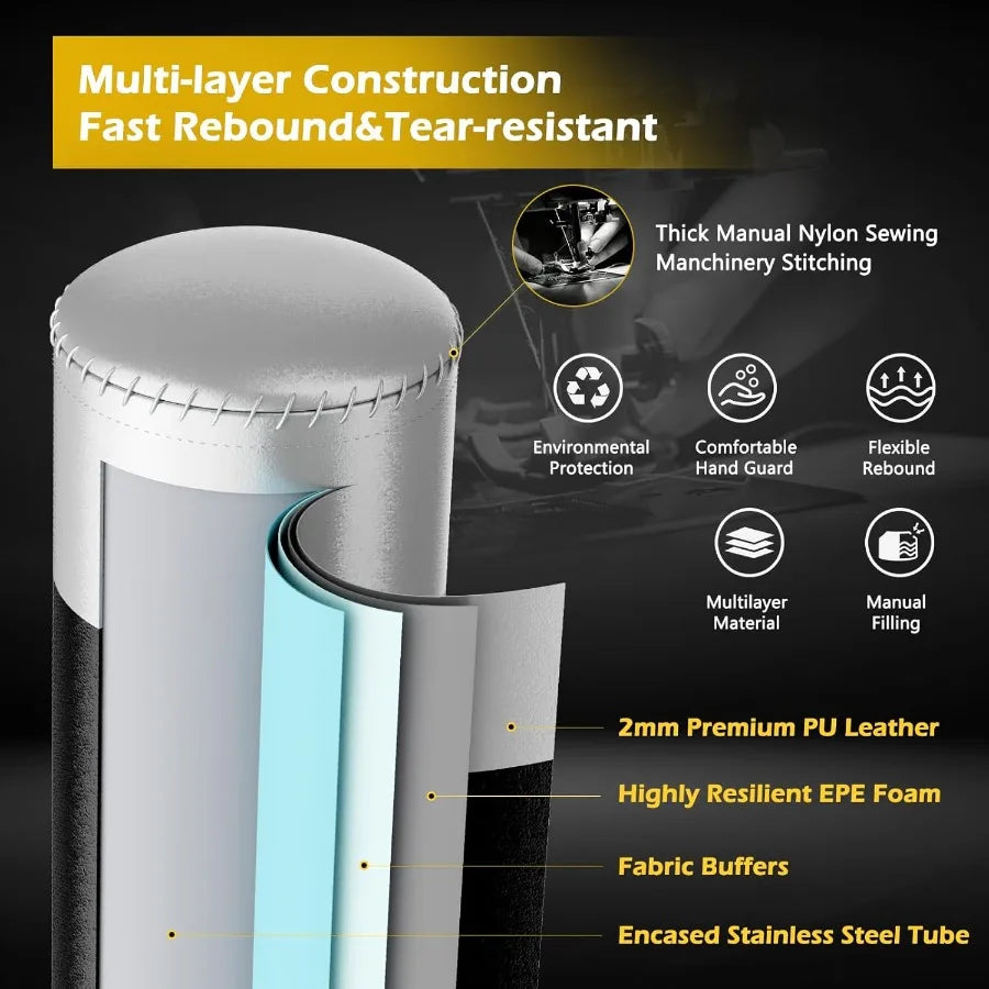 XMSJ Freestanding Punching Bag With Boxing Gloves Suction Cup Base