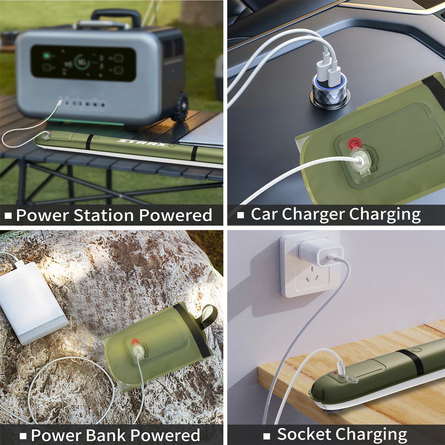 Selorss Rechargeable Camping Light Waterproof 2000mAh Tent Lamp Spotlight