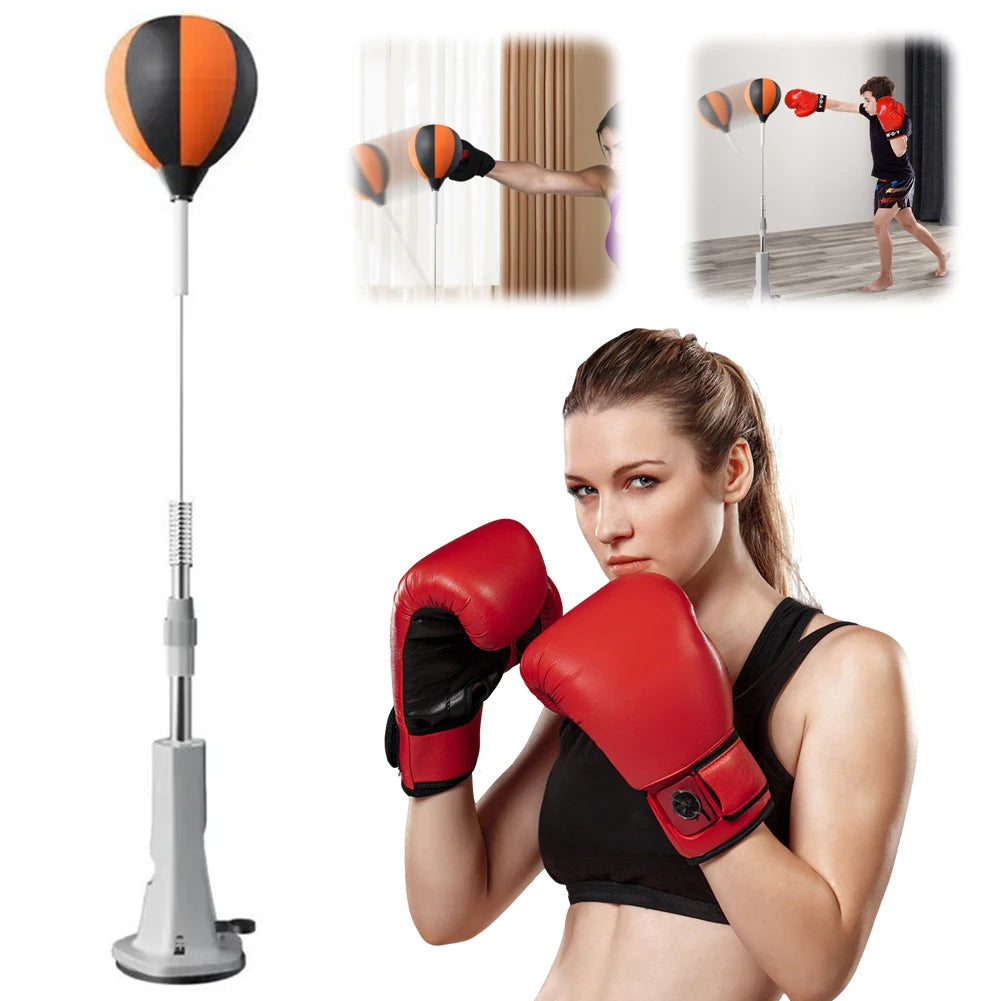 Punching Bag With Stand And Reflex Ball For Training And Fitness