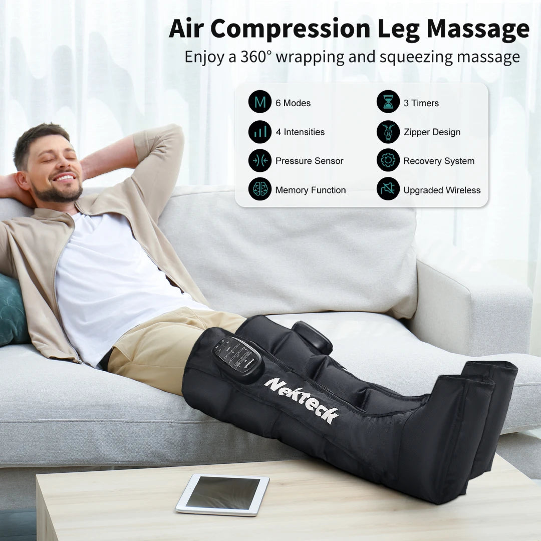 Nekteck Air Pressure Leg Massager Cordless Foot Kneading Boots