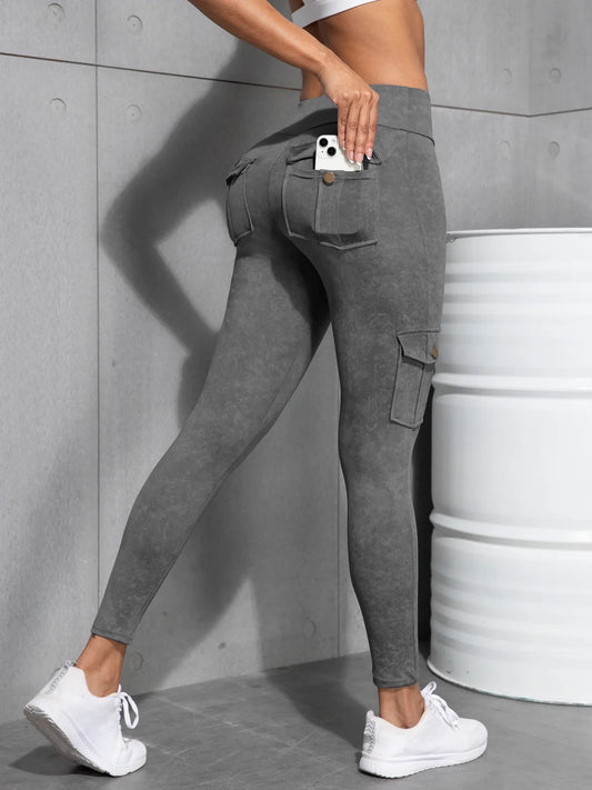 CHRLEISURE Seamless Yoga Leggings With Pocket High Waist