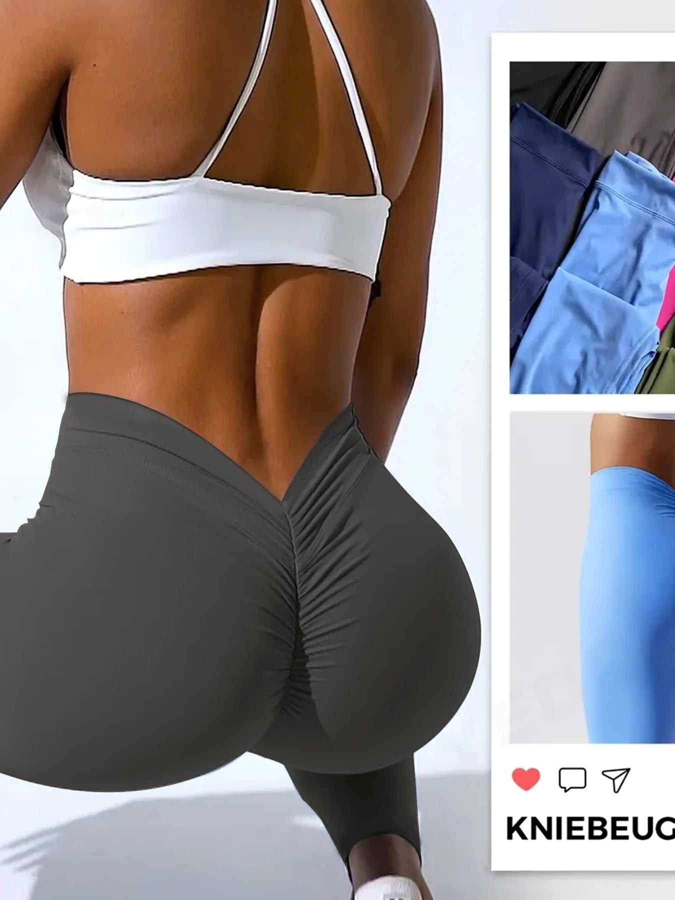 Women's Cross-Over High-Waist Leggings With V-Shaped Fit