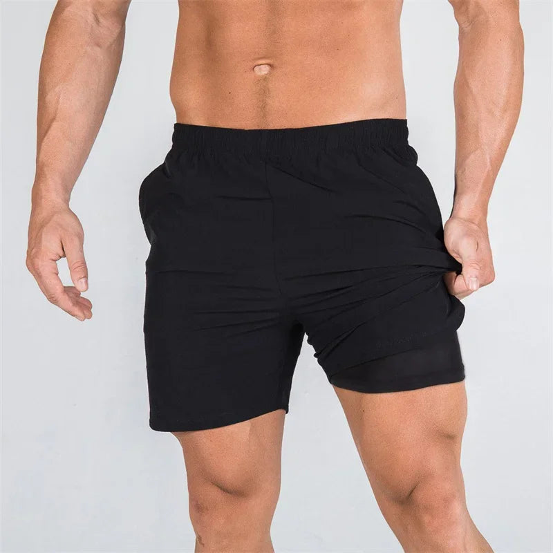 Clifford Lenox Double Deck Gentlemen Quick-Dry Breathable Performance Fitness Shorts