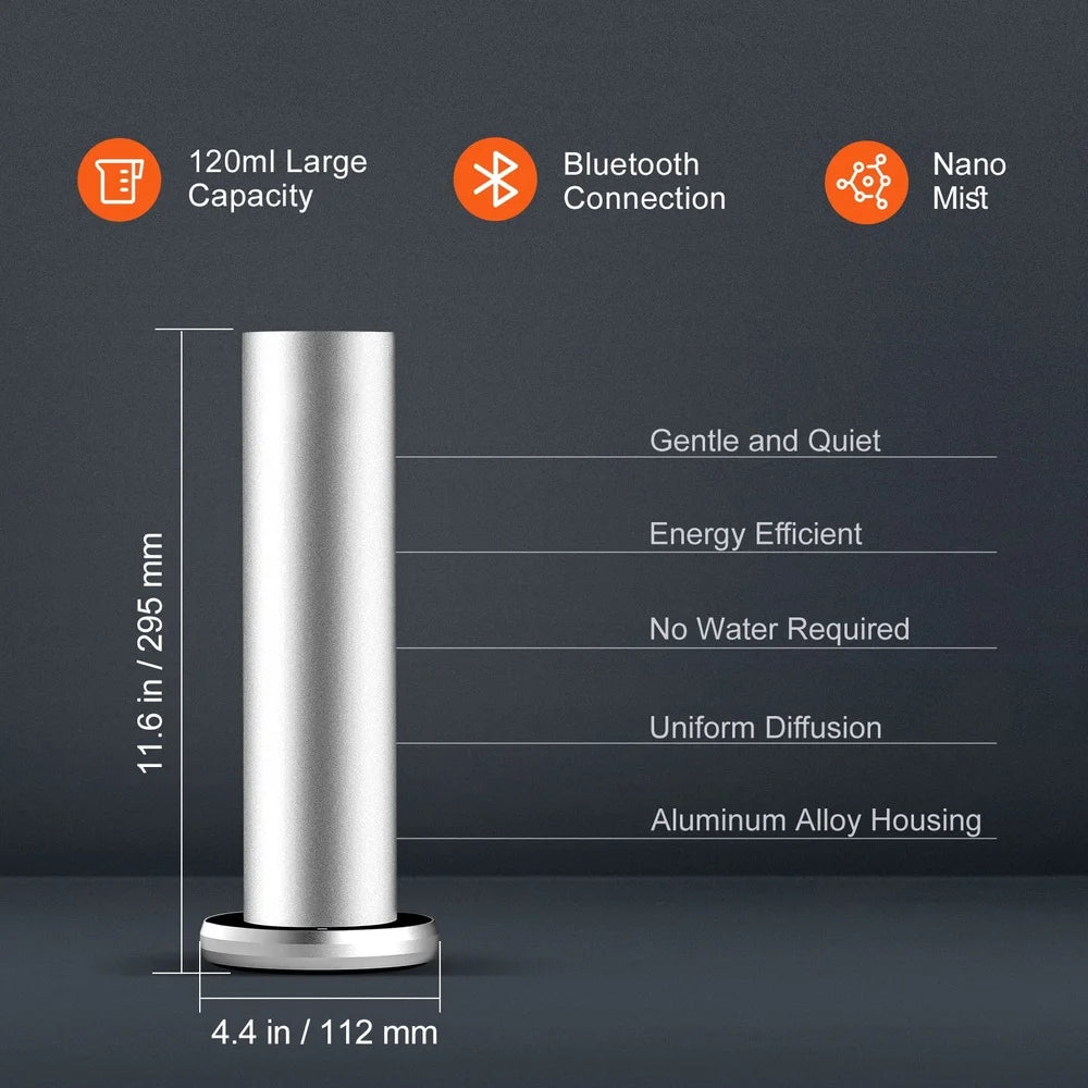 Bluetooth Scent Air Machine 120ml Cool Air Diffuser For Aromatherapy 1000sqft