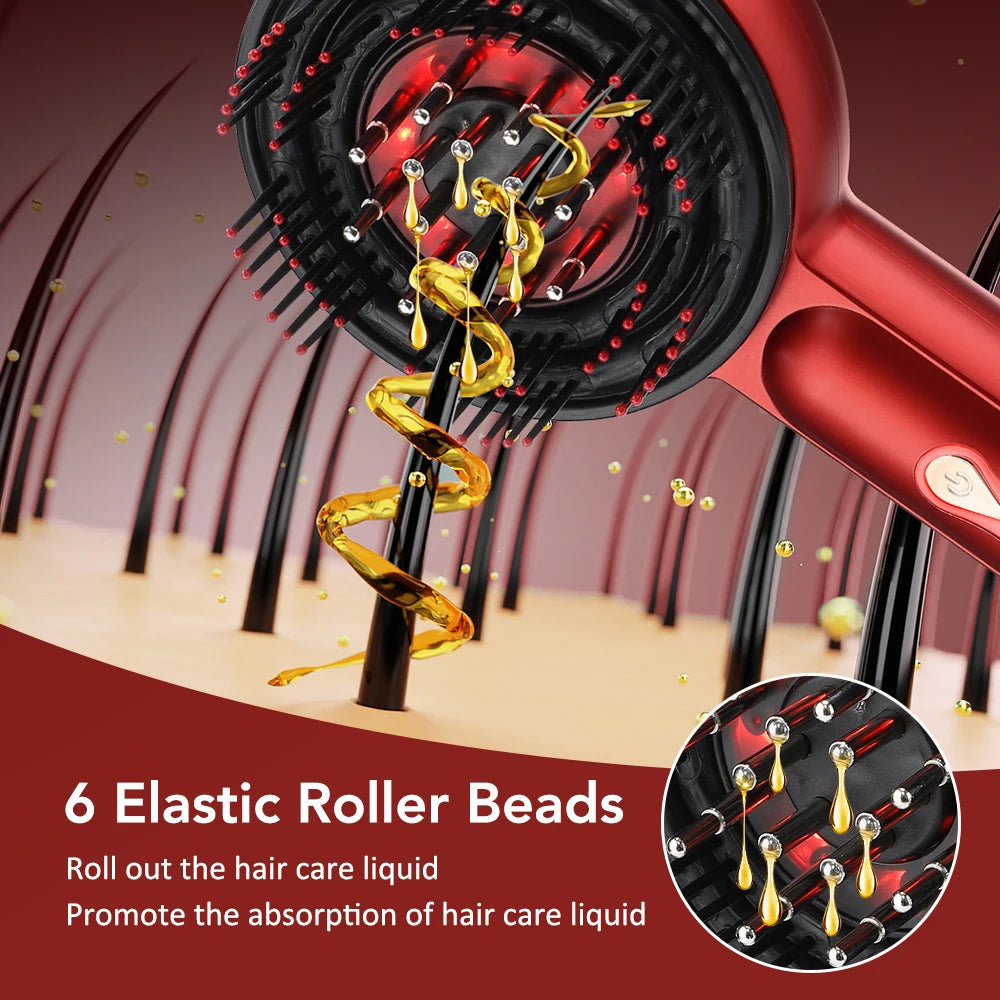 PASTSKY Electric Vibration Massage Comb With Light Therapy