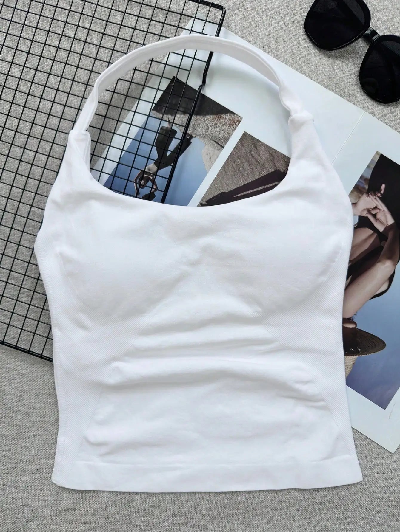Seamless Camisole Sports Tank With Built In Removable Padding Yoga