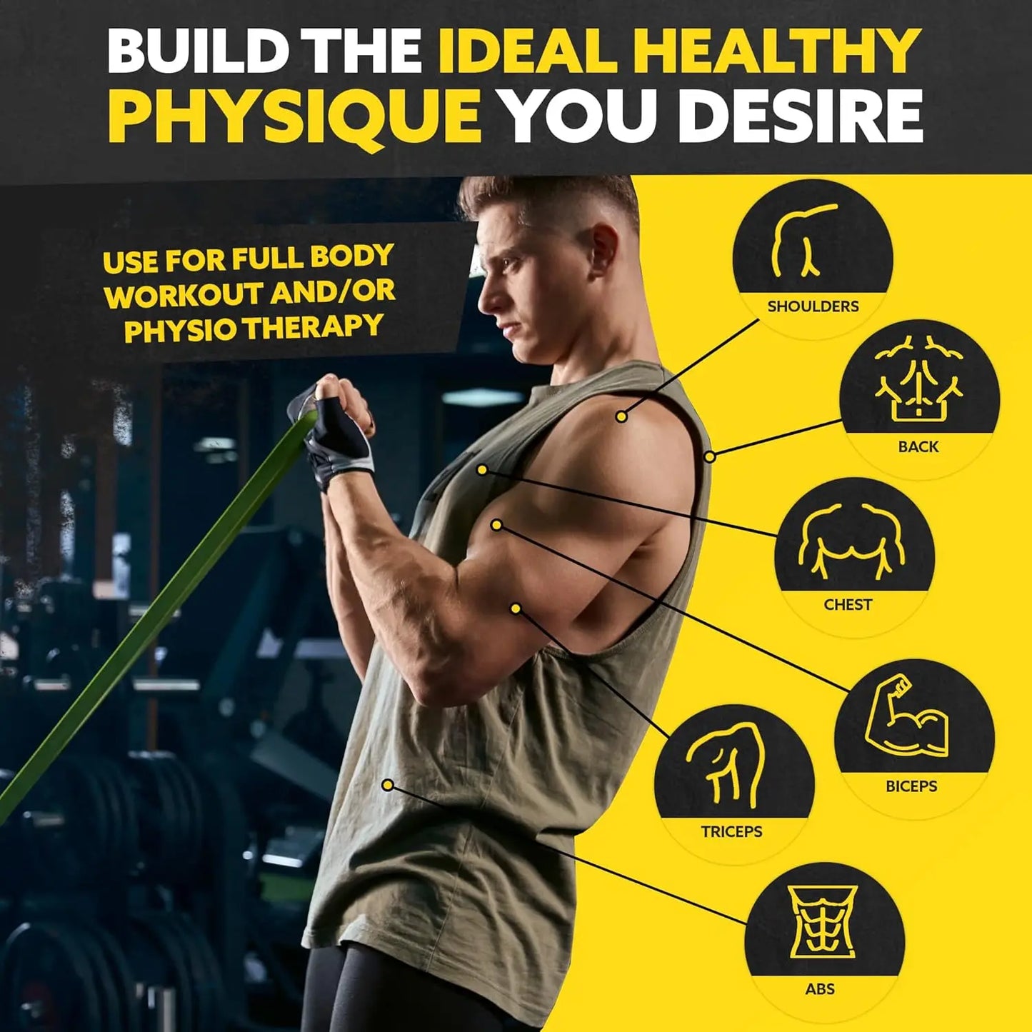 Resistance Bands Set With Handles And Door Anchor Workout