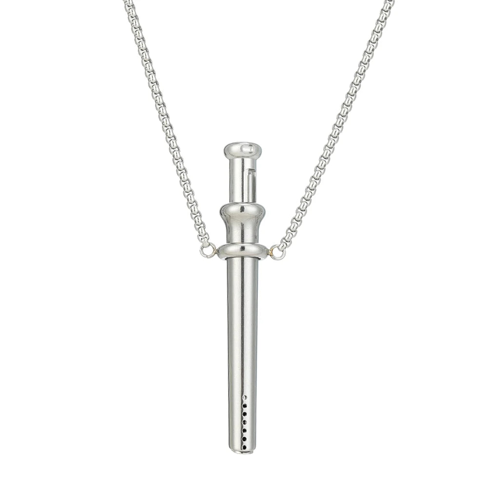 Breathing Resistance Whistle Necklace For Meditation And Anxiety Relief