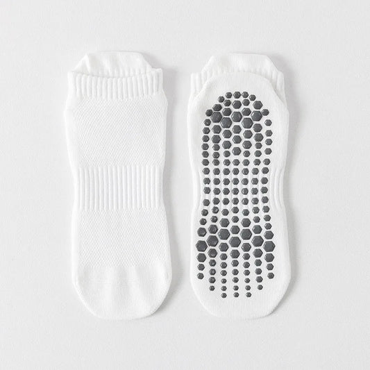 Women Yoga Socks Non Slip Low Cut Grip Pilates Cotton Polyester Nylon