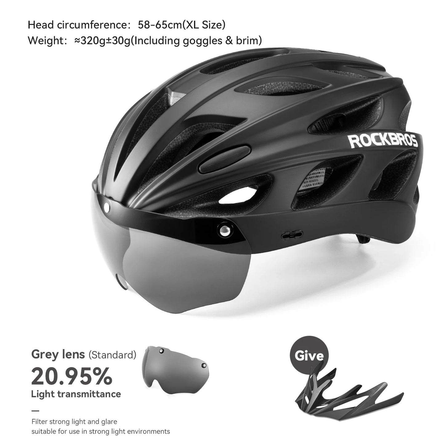 ROCKBROS Cycling Helmet Lightweight Integrated Safety Helmet