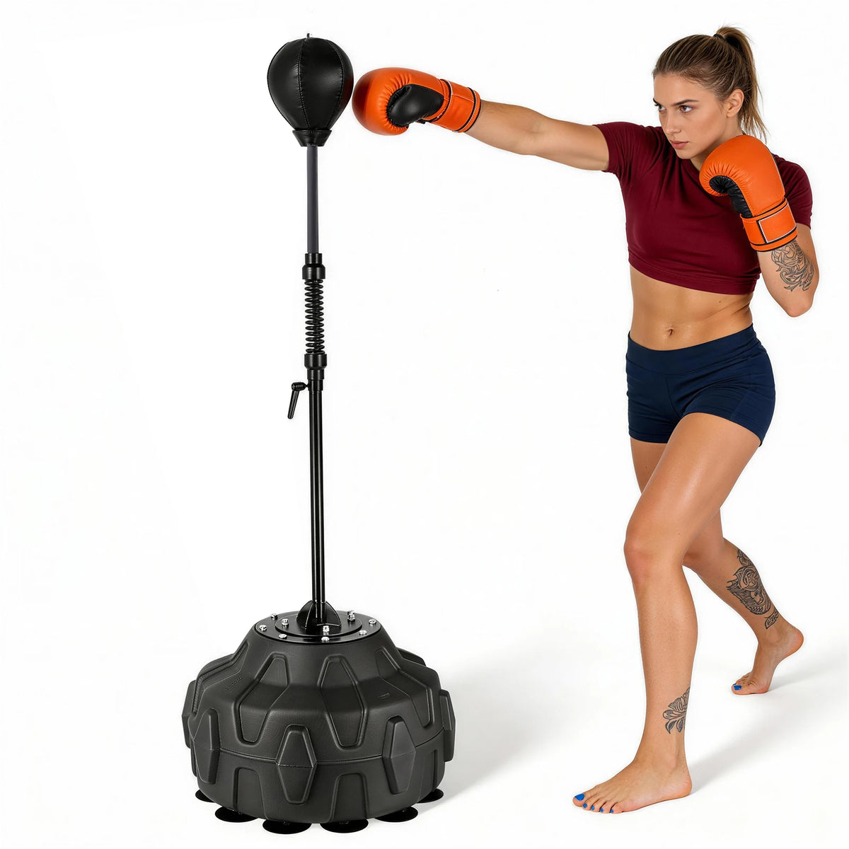 Adjustable Free Standing Boxing Reflex Speed Bag With Heavy Spring