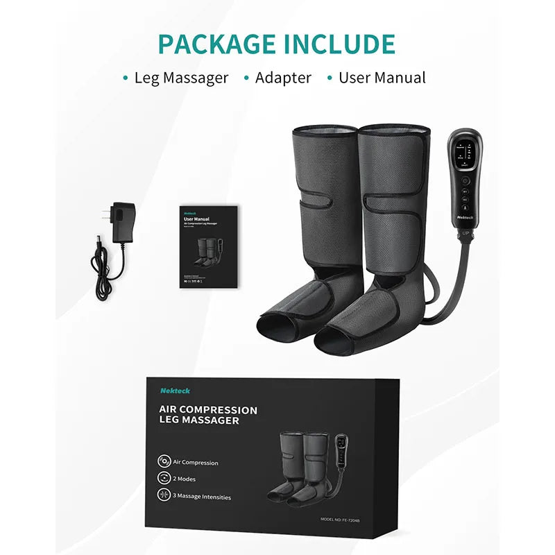 Nekteck Leg Massager Air Compression Calf Wraps for Blood Circulation