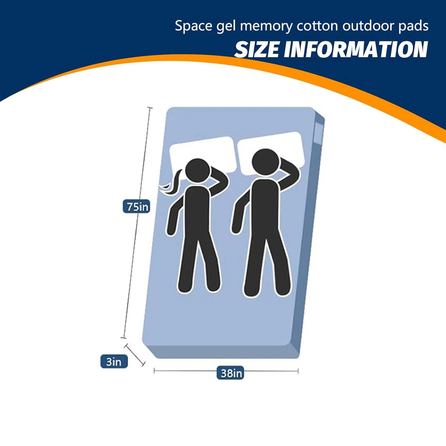 WestTune Memory Foam Camping Sleeping Pad CertiPUR US Mattress Travel Bag Grey