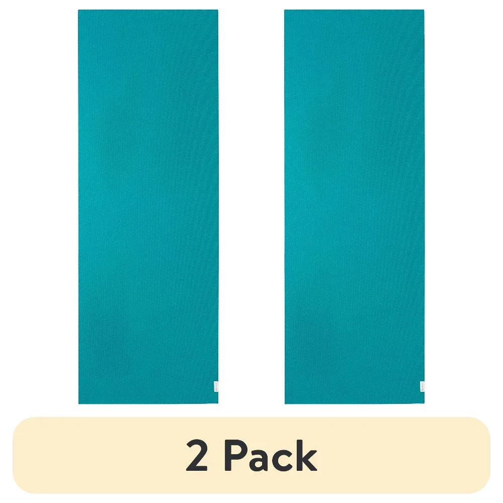No Slip Yoga And Pilates Mat Towel 2 Pack Microfiber With Non Slip Backing Absorbs Water And Dries Faster