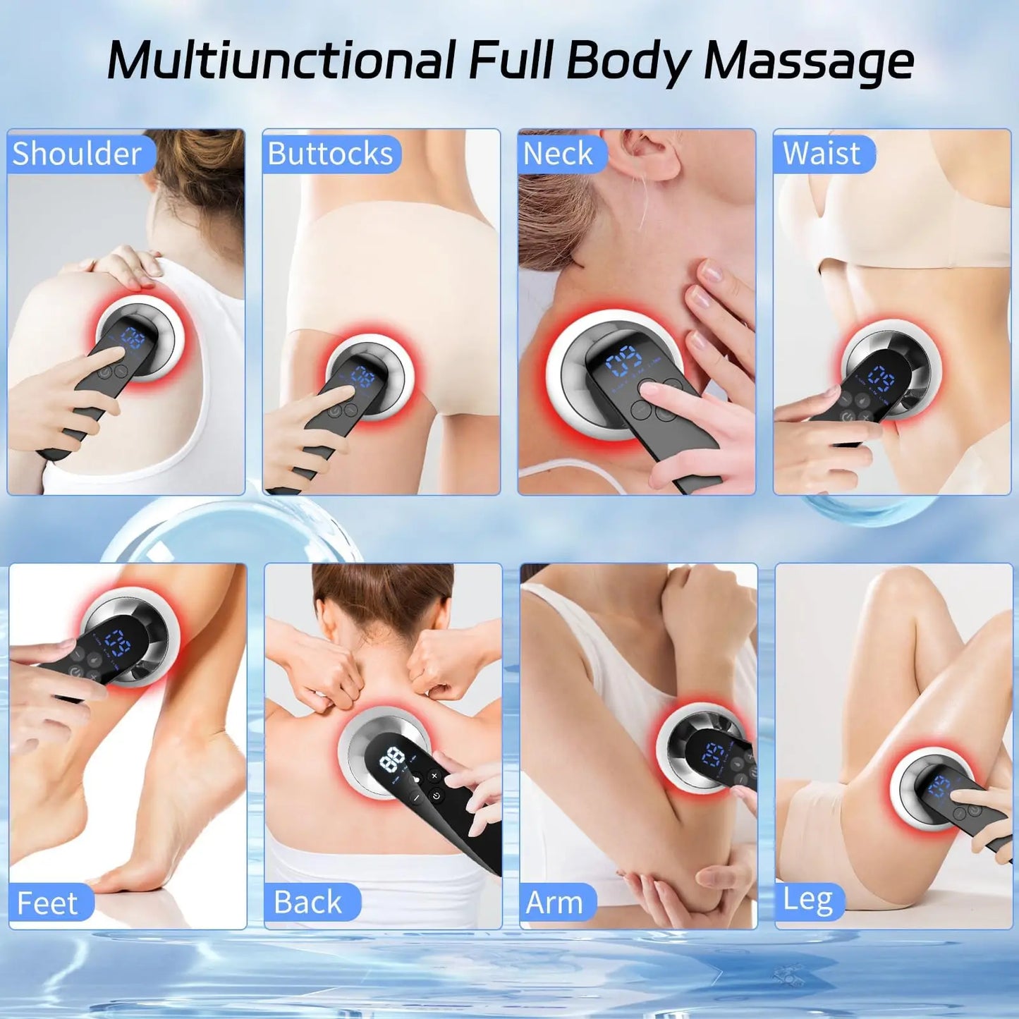 Electric Vacuum Cupping Massage Cups Anti-Cellulite Massager For Body