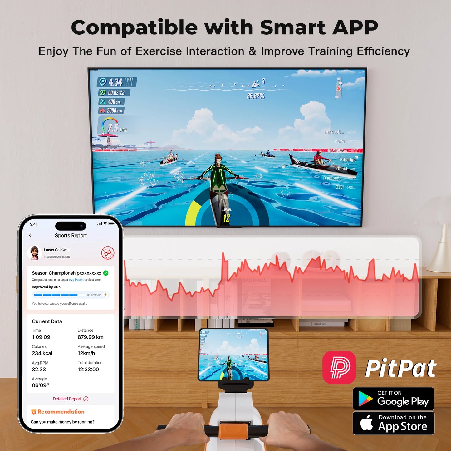 Home Rowing Machine With 32-Level Resistance And 300lb Capacity