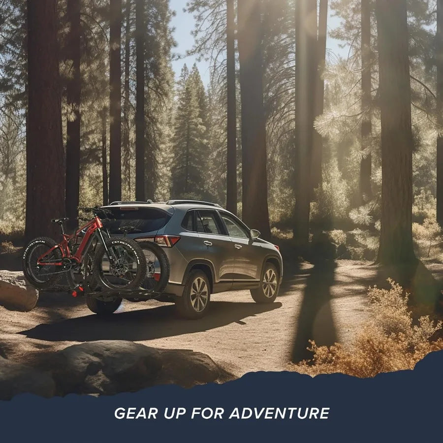 Hitch Mounted 2 Bike Rack Smart Tilting Platform Style 150 Lbs Capacity