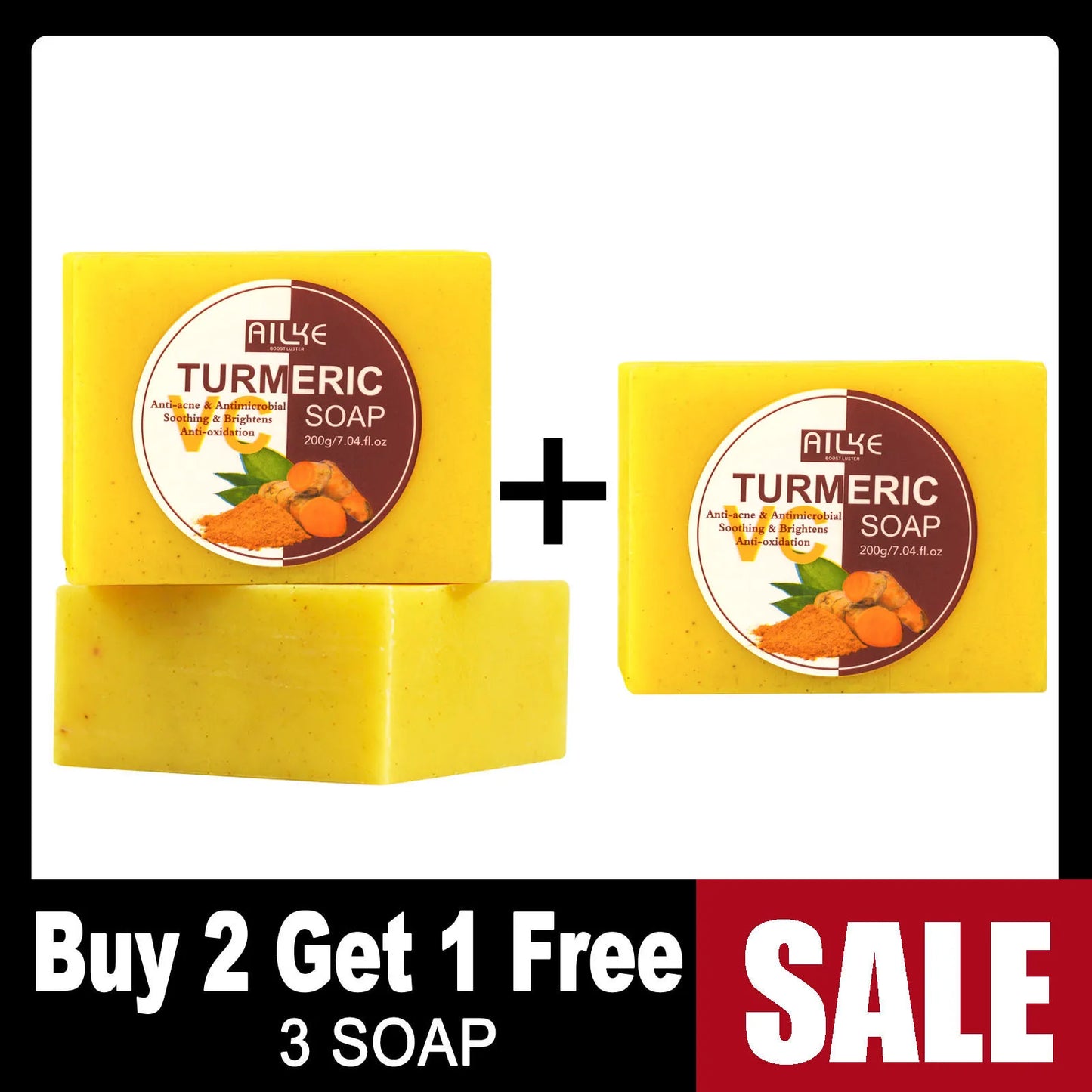 AILKE Organic Turmeric Skin Care Set Brightening Acne Treatment