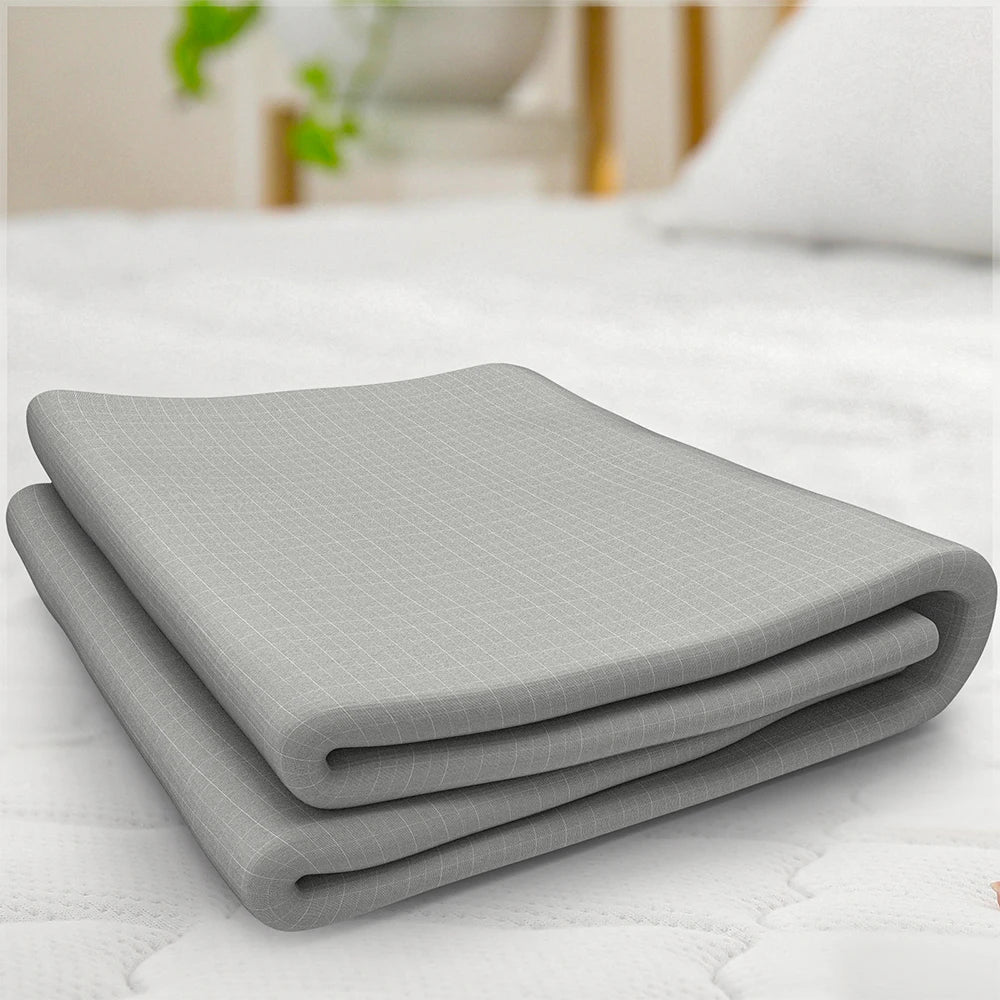 Astarexin Earthing Fitted Sheet Organic Cotton With Silver Fiber Grounding
