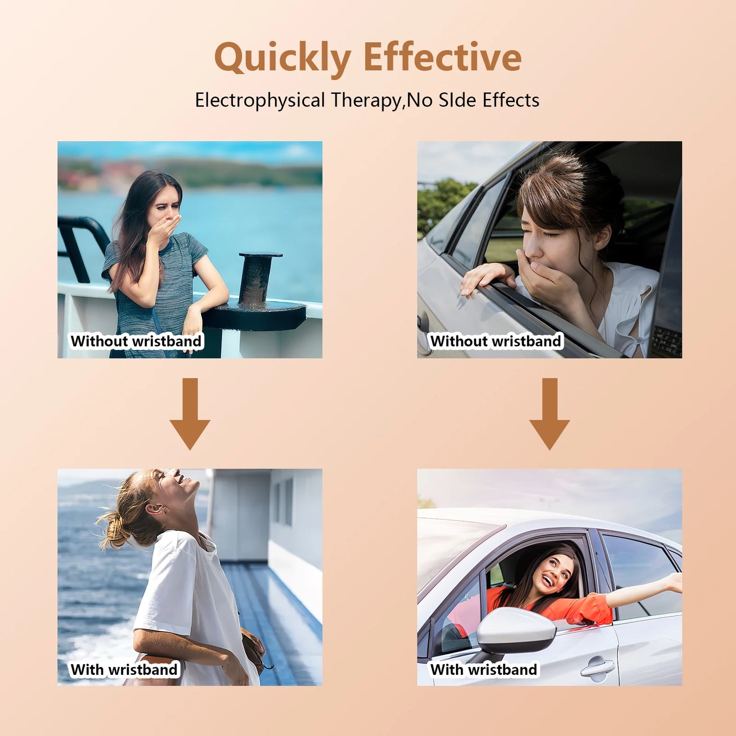 Hasocare Anti Nausea Wristband For Travel Sickness Relief Car Plane Sea Motion Wristbands