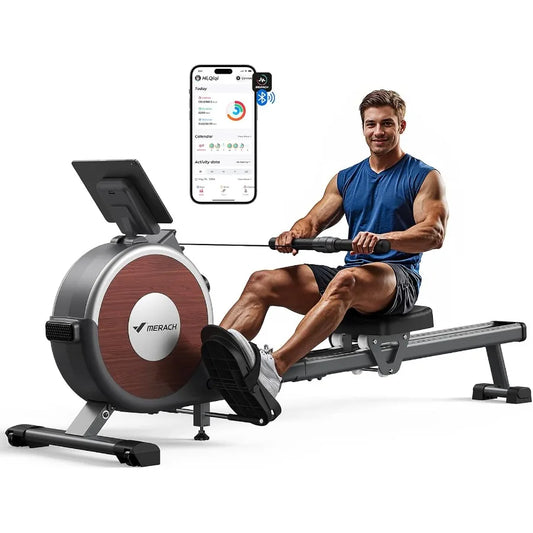 Magnetic Rowing Machine for Home with 16 Levels Resistance and Quiet Operation