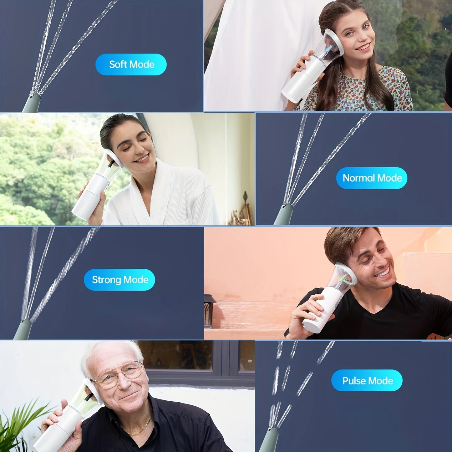 Portable Ear Wax Removal Device With Four Modes And Silicone Head For Safe Gentle Cleaning