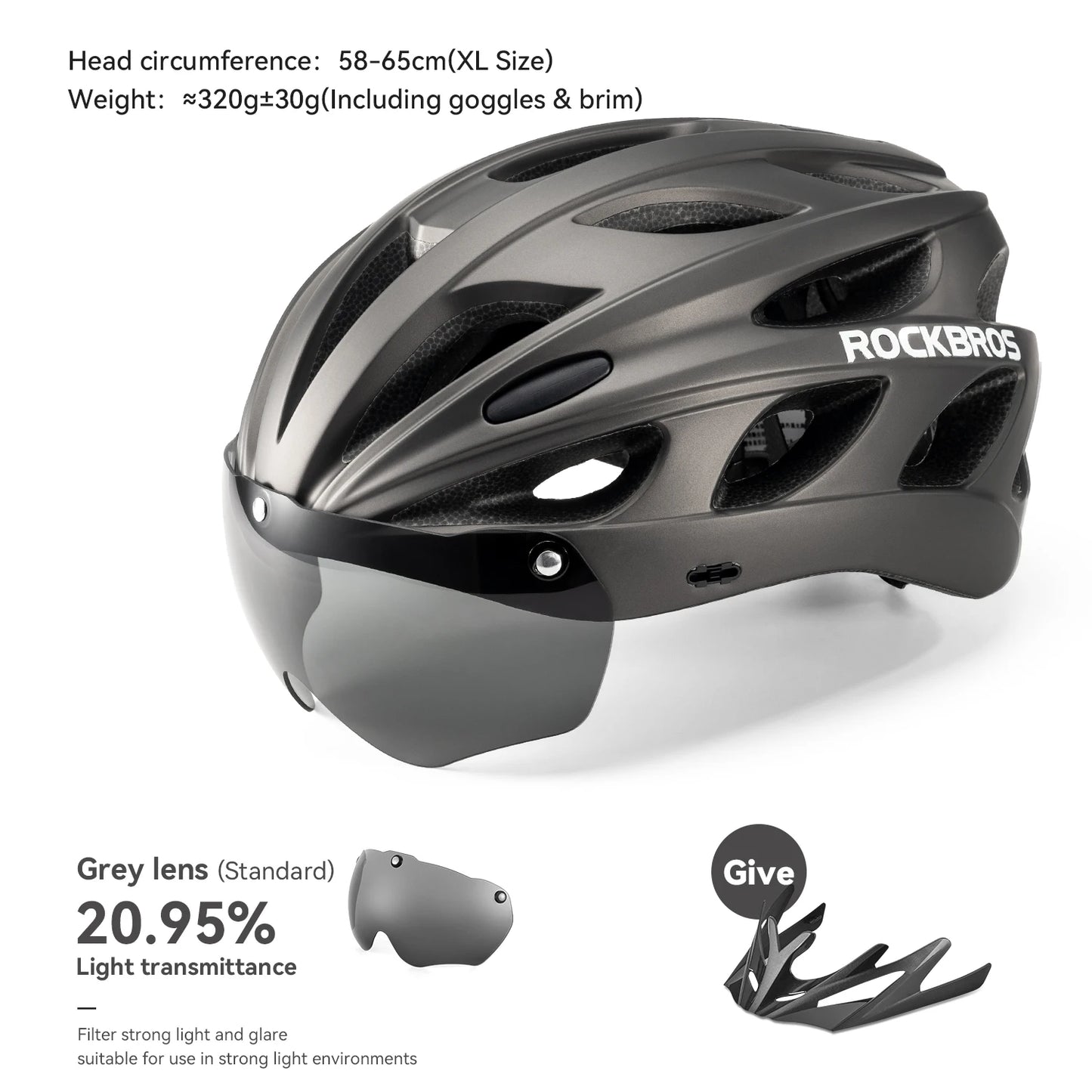 ROCKBROS Cycling Helmet Lightweight Integrated Safety Helmet