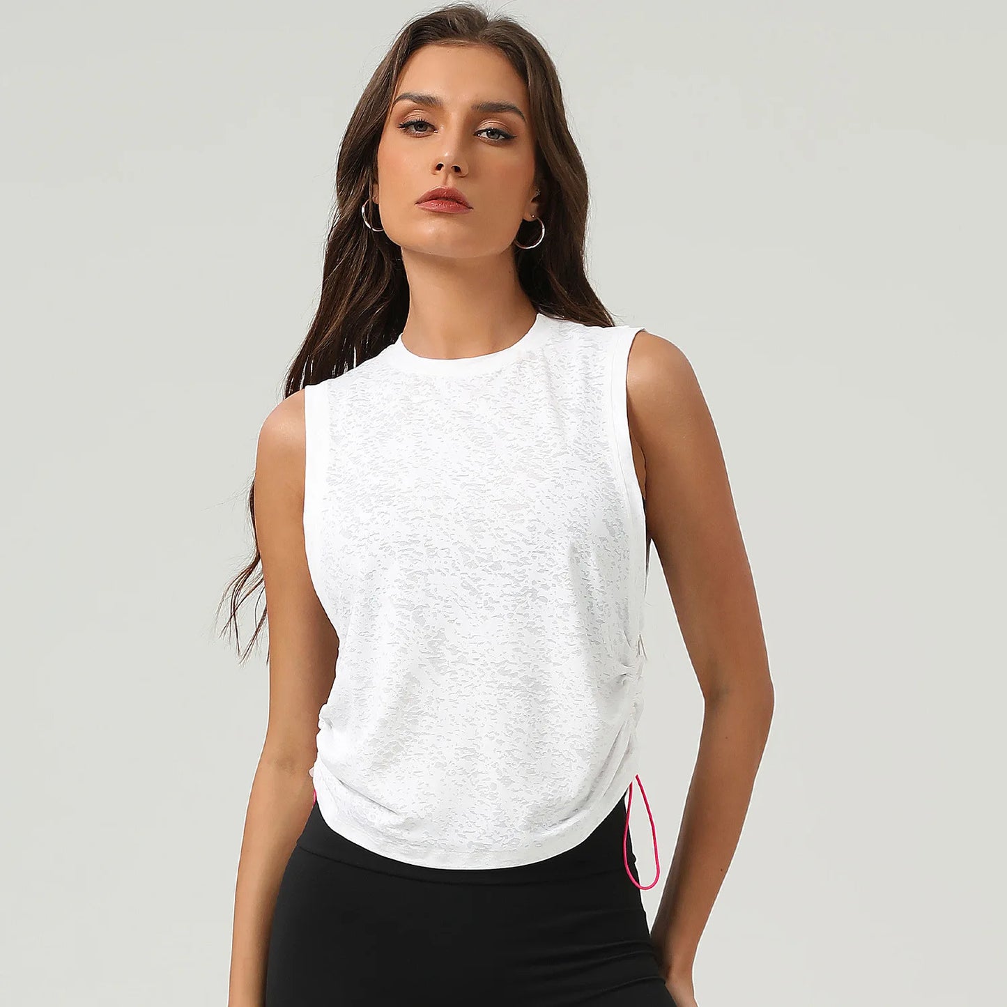 Womens Yoga Tank Top Mesh Sports Vest For Gym Workout Activewear