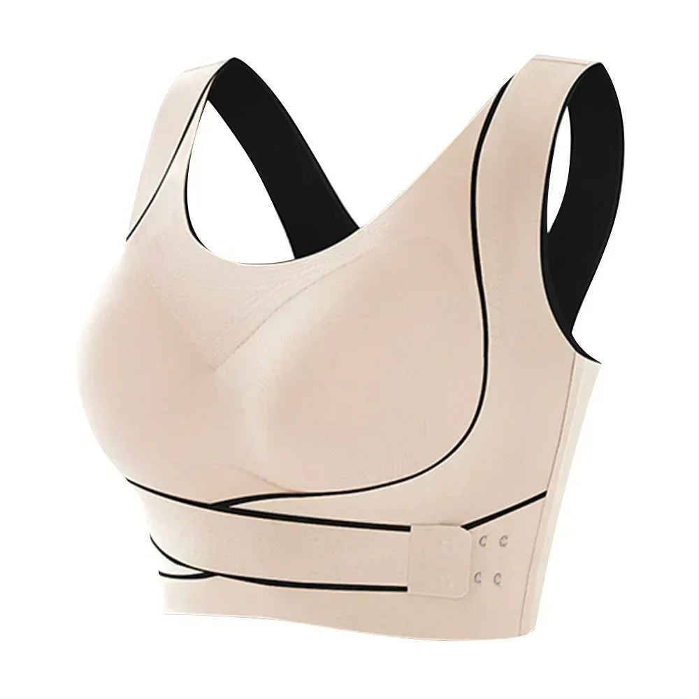 Wireless Padded Sports Bra For Women Breathable Gym Yoga Low Impact