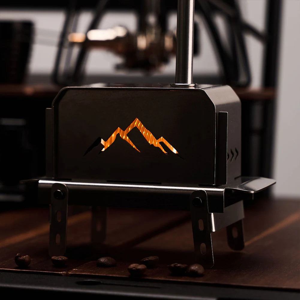 Stainless Steel Outdoor Firewood Stove With Chimney And Aromatherapy Holder