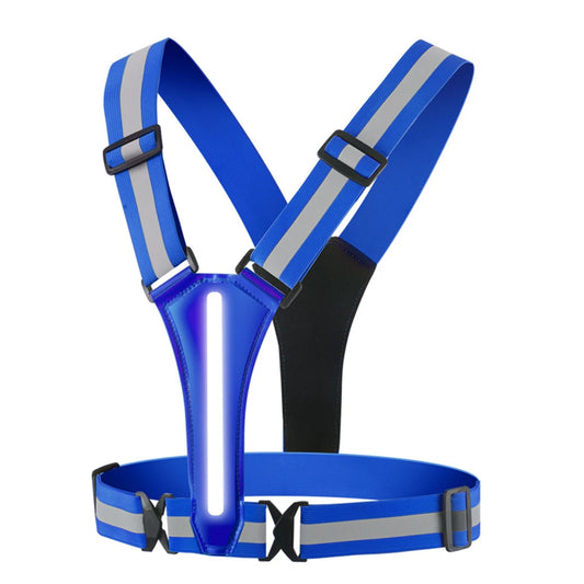 LED Glowing Reflector Straps Adjustable Reflective Running Vest High Visibility