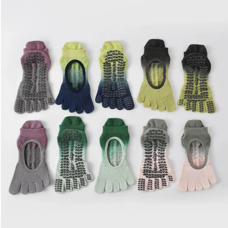 NONECN Pilates Five Toe Socks For Women Yoga Non Slip