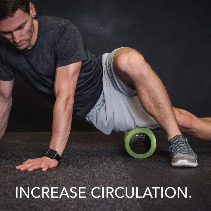 Vibrating Foam Roller 17 Inch 4 Speed Vibration For Deep Tissue Recovery Green