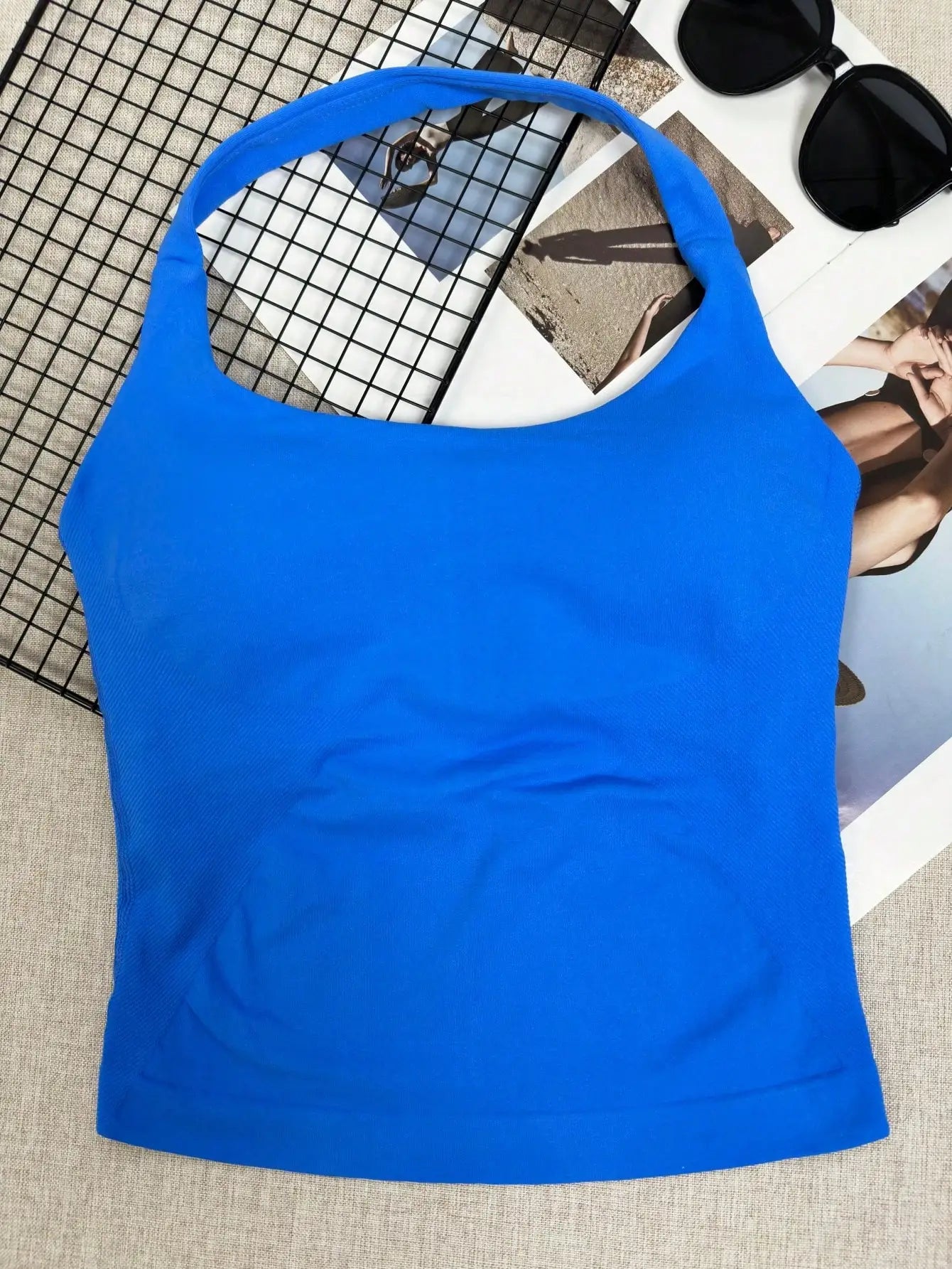 Seamless Camisole Sports Tank With Built In Removable Padding Yoga
