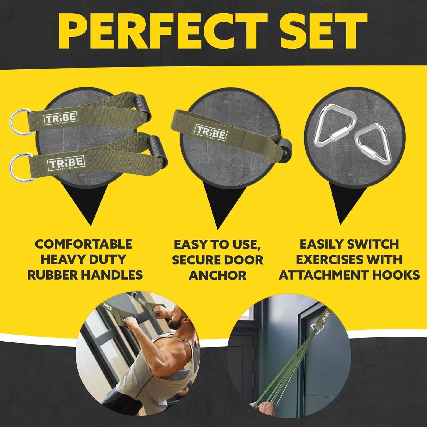 Resistance Bands Set With Handles And Door Anchor Workout