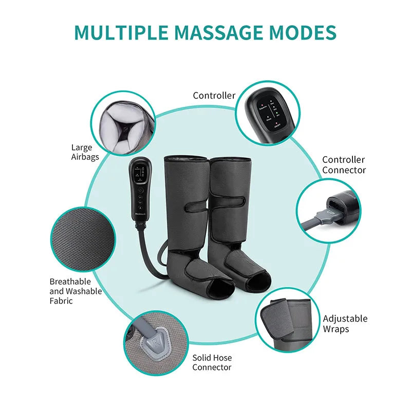 Nekteck Leg Massager Air Compression Calf Wraps for Blood Circulation