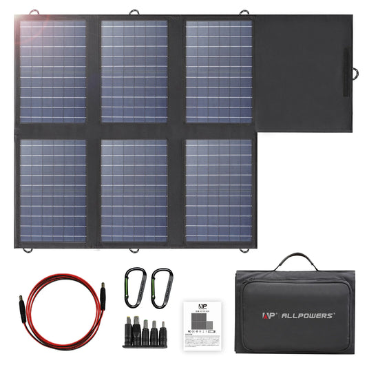 ALLPOWERS 60W Foldable Solar Panel Charger With USB-C And USB-A